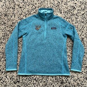 Patagonia Better Sweater 1/2 Zip Pullover Light Blue Fleece Jacket Women’s Small
